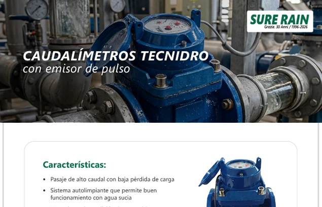 Caudalímetros TECNIDRO con emisor de pulso